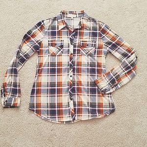 Plaid button up shirt!
